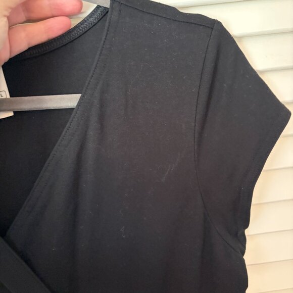 Pact women's Organic Fit & Flare Crossover Dress black large - Picture 5 of 9